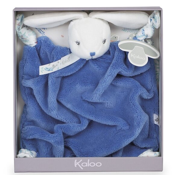 Kaloo Brand New Ocean Blue Rabbit Doudou /Lovey/Security blanket for Baby 0+ - Picture 1 of 9